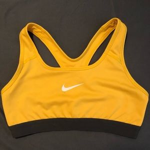 Yellow Nike Sports Bra